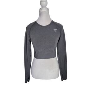 Gymshark Size EST XS Vital Seamless 2 Long Sleeve Crop Top Athleisure‎ Workout